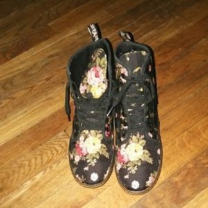 Dr. Martens Floral Canvas Boots